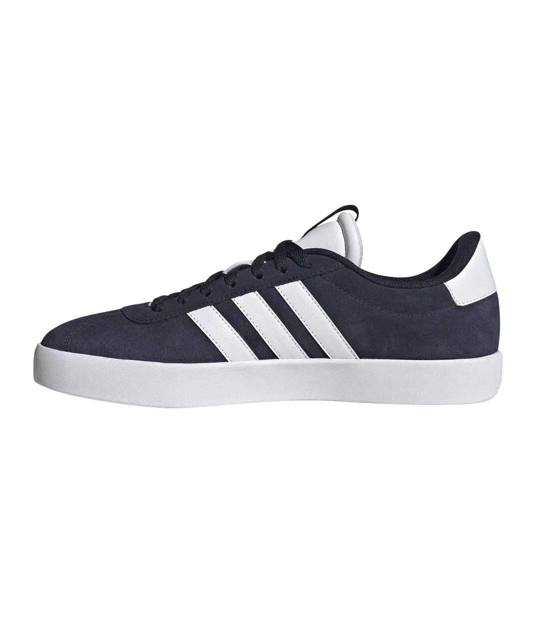 Womens/ladies Vl Court 3.0 Leather Flat Trainers Navy White Adidas-3