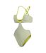 Womens/ladies Gingham Cut Out One Piece Swimsuit Green Speedo-1