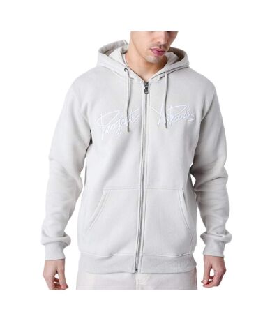 Sweat Zippé Beige Homme Project X Paris Broderie Origin - L