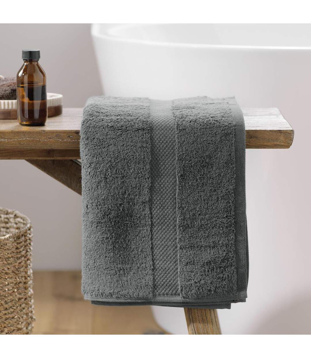 Serviette de Toilette Elegance 50x90cm Anthracite-5