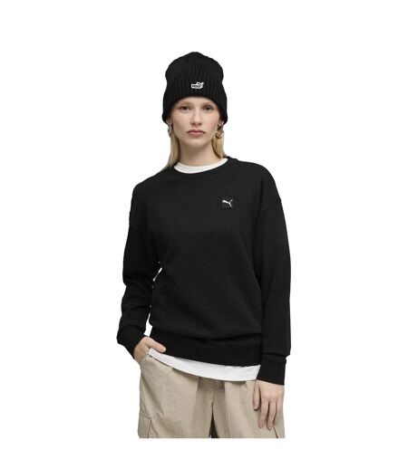 Womens/ladies Essentials Elevated Sweatshirt  Black Puma