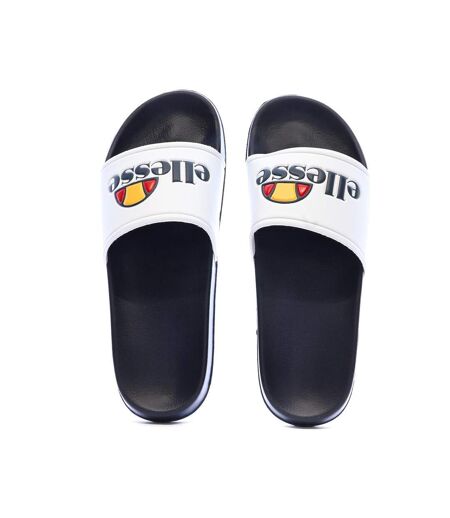Claquettes blanc/marine homme ellesse duke