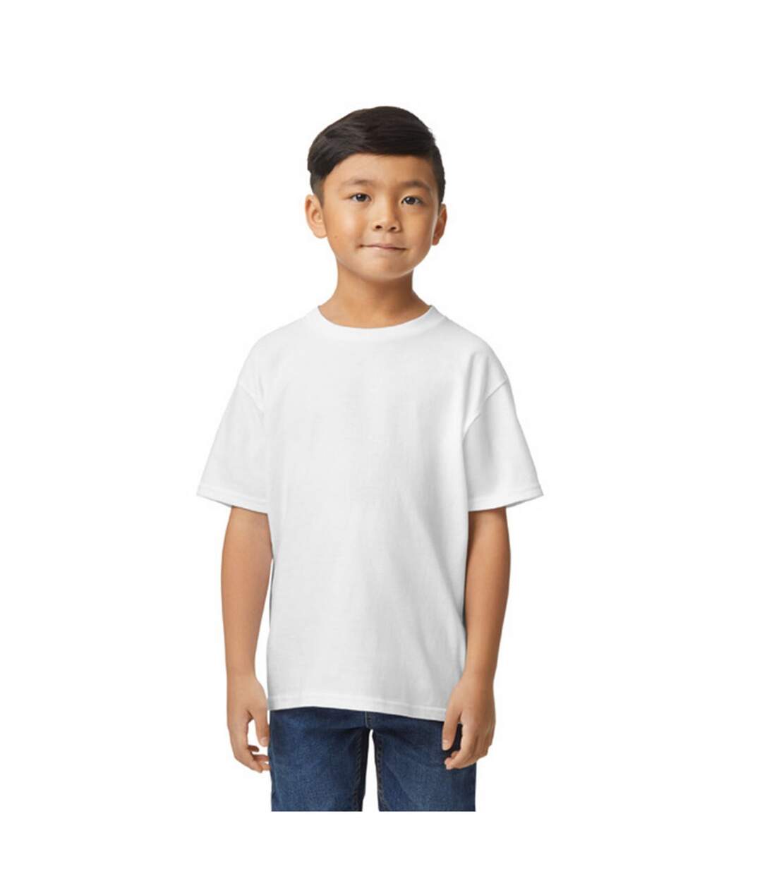 T-shirt softstyle enfant blanc Gildan-1
