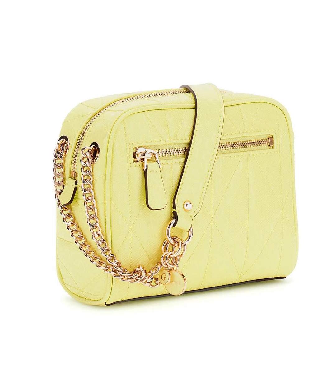 Sac à bandoulière jaune femme guess aldina-2