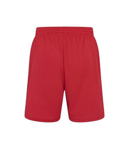 Just Cool Mens Sports Shorts (Fire Red) - UTRW693