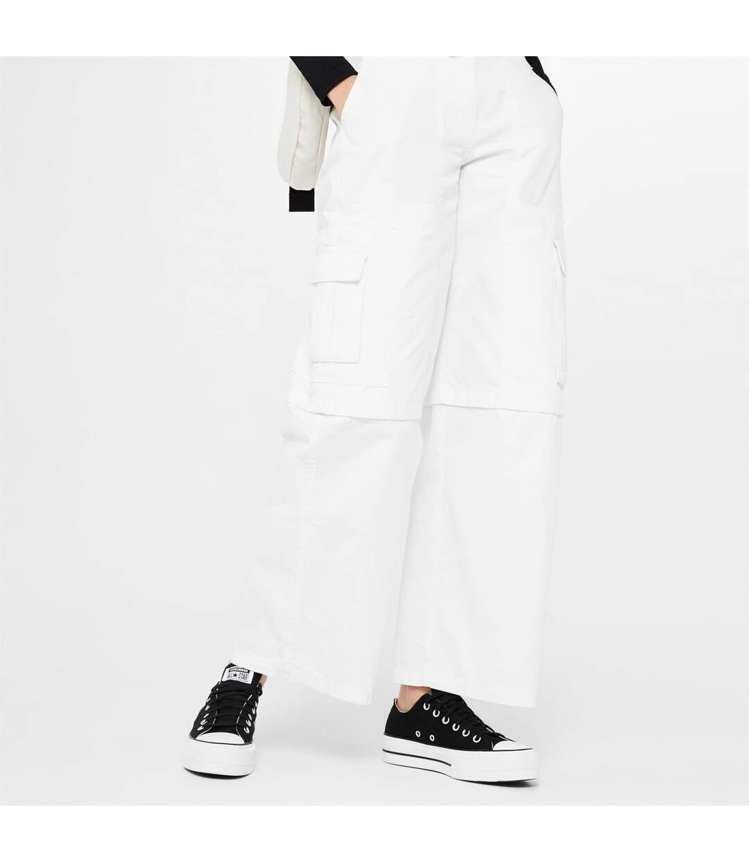 Chaussures À Plateforme Chuck Taylor Femme Noir Blanc Converse-2