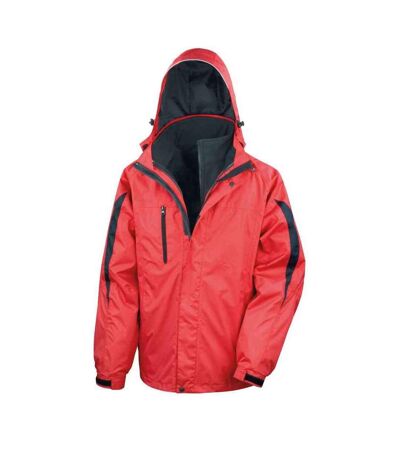 Mens journey 3 in 1 soft shell jacket red/black Result