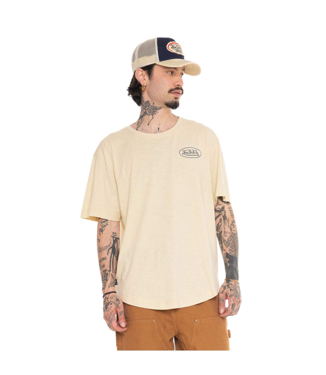 T-shirt homme comfort en jersey print devant et dos Oil Vondutch-1