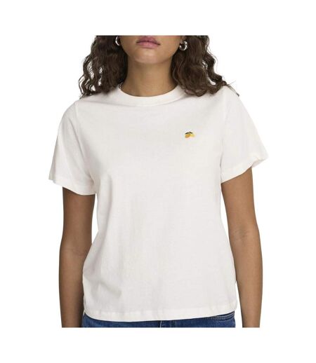 T-Shirt blanc femme jdy citron