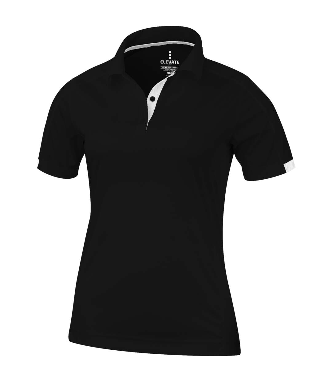 Polo manches courtes femme noir Elevate-1