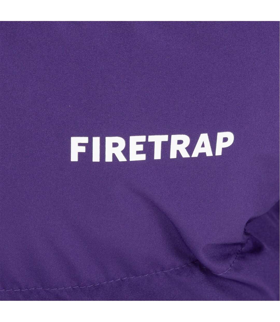 Mens Colour Block Corduroy Quilted Puffer Jacket Purple Firetrap-3