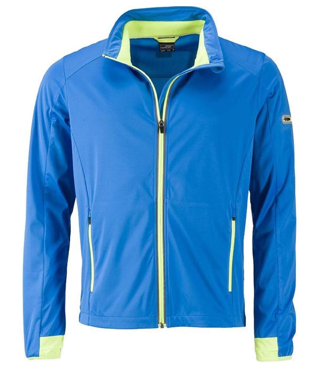 Veste softshell sport - Homme - JN1126 - bleu vif et jaune vif-1