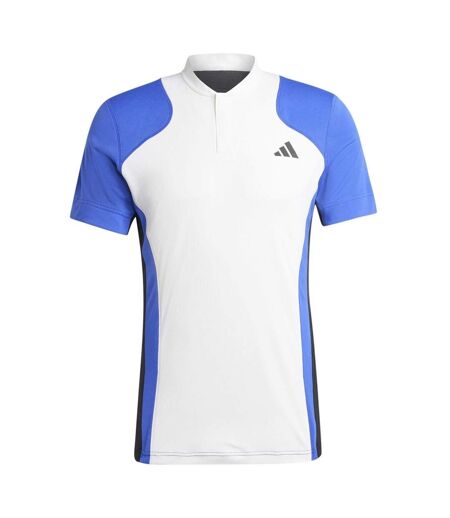 Polo Tennis Pro Homme Blanc Bleu Noir Adidas