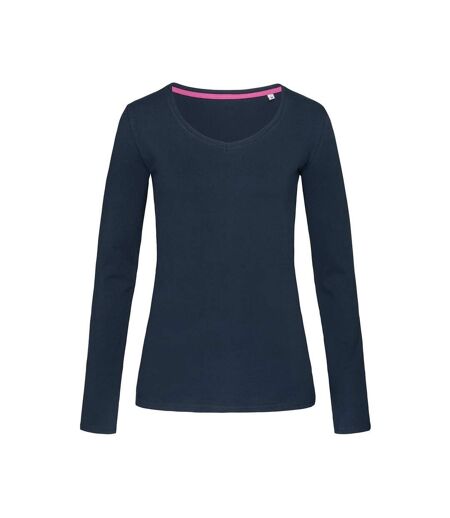 T-shirt À Manches Longues Claire Femme Bleu Marine Stedman