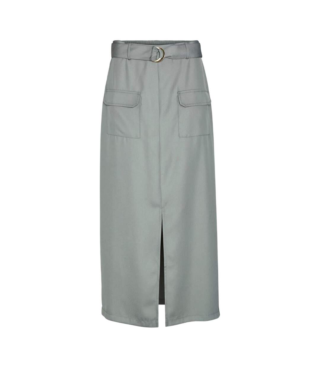 Jupe Droite Tanne Femme Vert De Gris Vero Moda-2