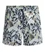 Mens Floral Pattern Regular Swim Shorts Navy Hugo Boss-2
