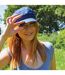 Ladies Cotton Peaked Denim Baker Boy Hat-4