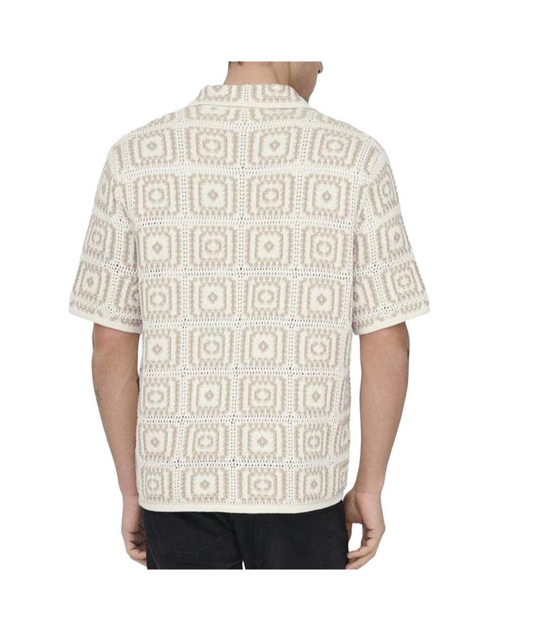 Chemise à maille ecru homme only & sons bart rlx 5 ss-2