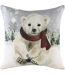 Snowy polar bear cushion cover one size multicoloured Evans Lichfield-1