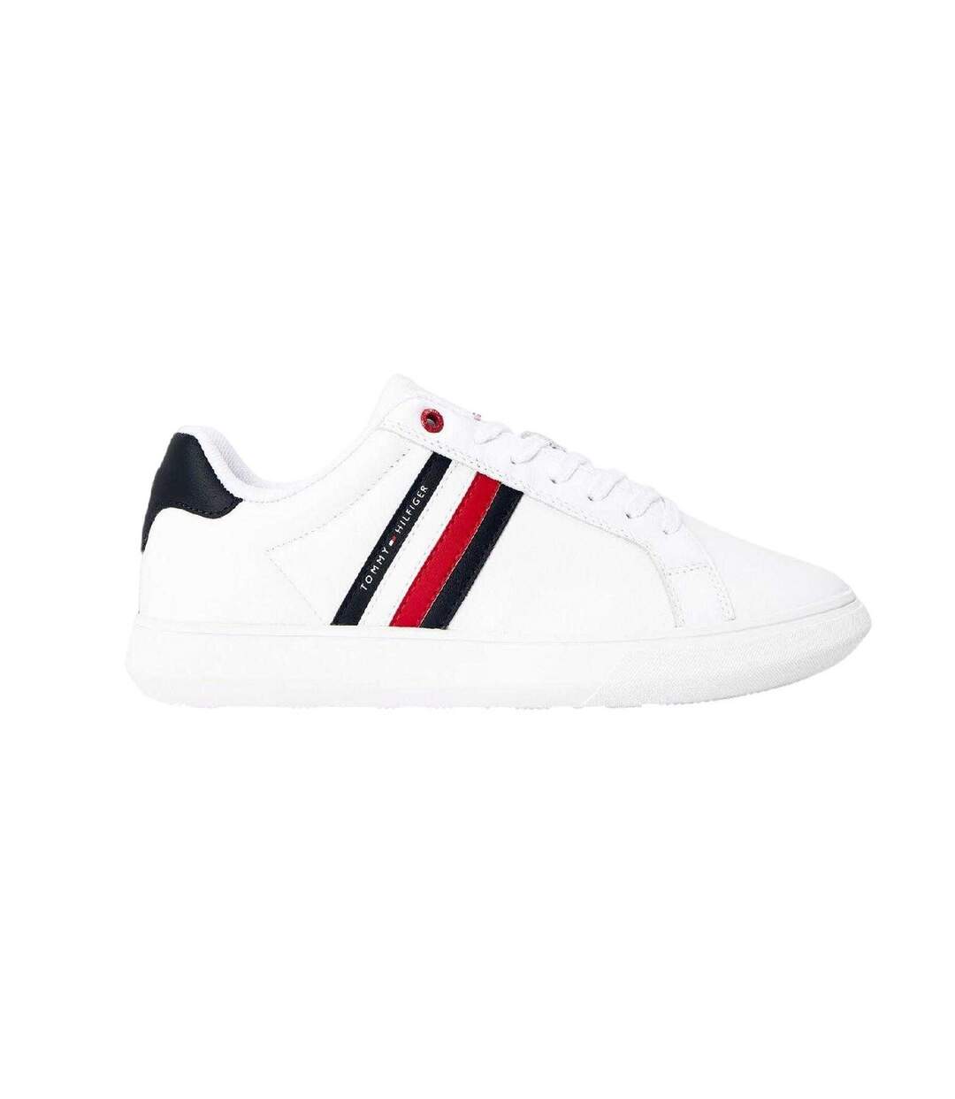 Mens Essential Leather Cupsole Trainers White Tommy Hilfiger-1