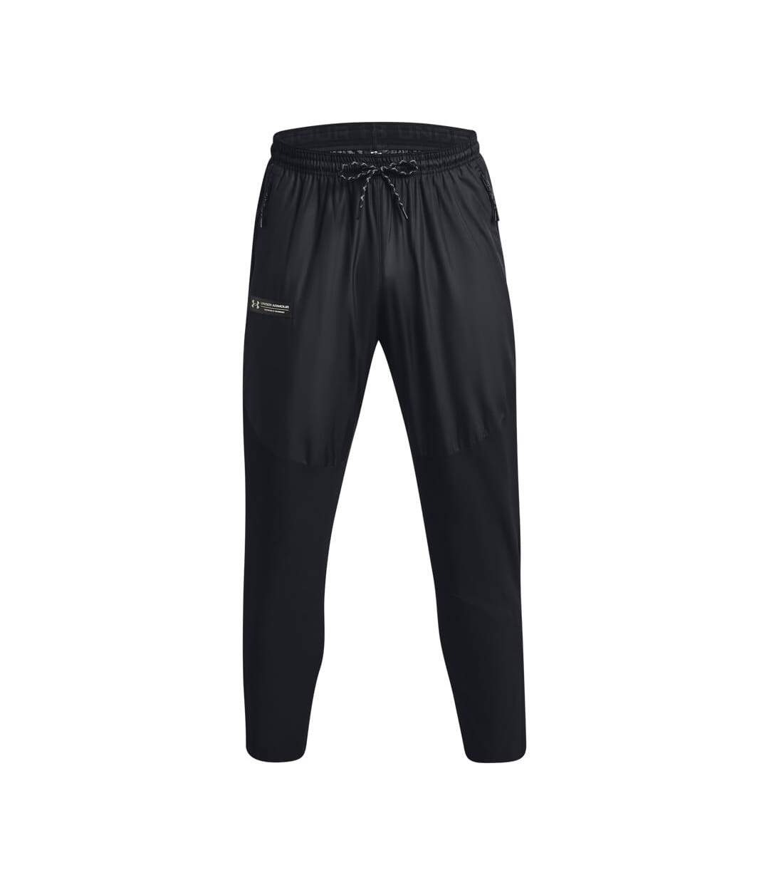 Mens Rush Woven Jogging Bottoms Black Under Armour-1