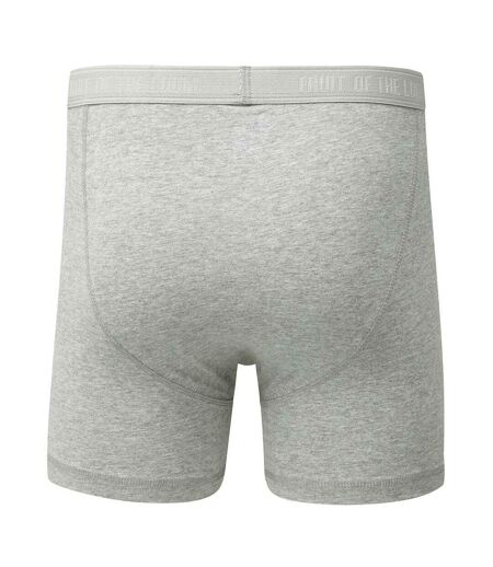 Pack of 2  Mens classic plain boxer shorts  light grey marl Fruit of the Loom