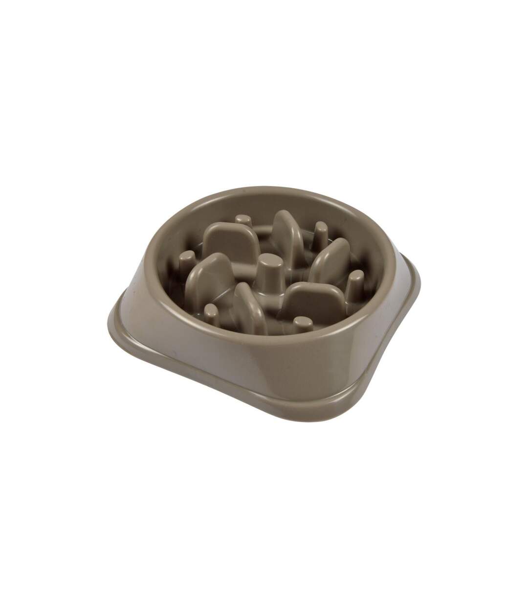 Gamelle pour Chien & Chat Anti-Glouton 19cm Taupe-1