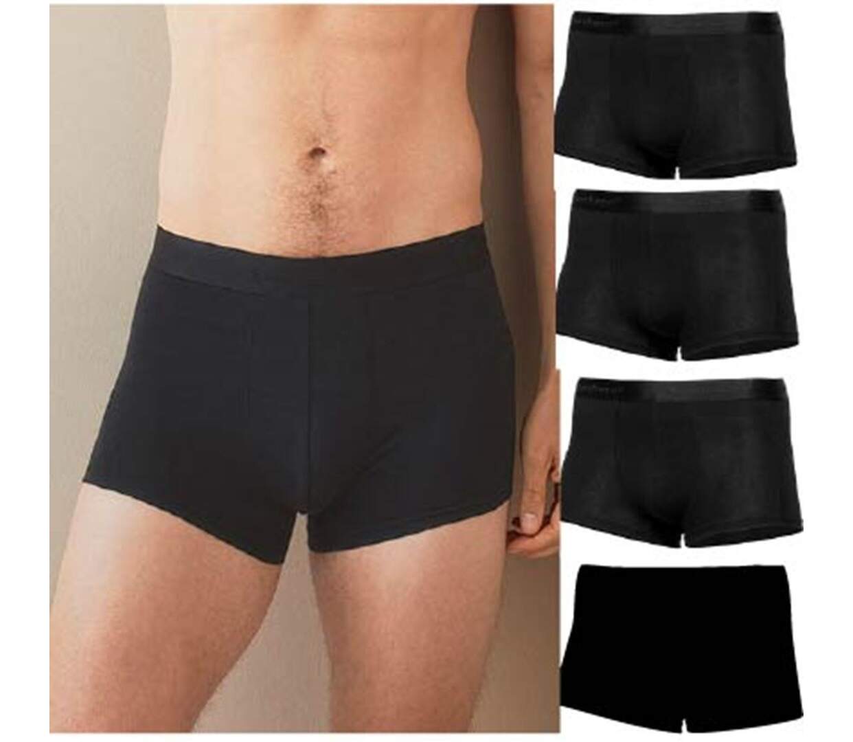 Lot de 4 boxers Homme - coton - noir - ST9691-1