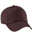 Beechfield Unisex Plain Original 5 Panel Baseball Cap (Chocolate) - UTRW201