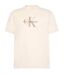 T-shirt Motif/style Monogramme Homme Blanc Cassé Calvin Klein-2