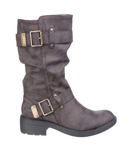 Rocket Dog Womens/Ladies Trumble Faux Leather Biker Boots (Brown) - UTFS5658