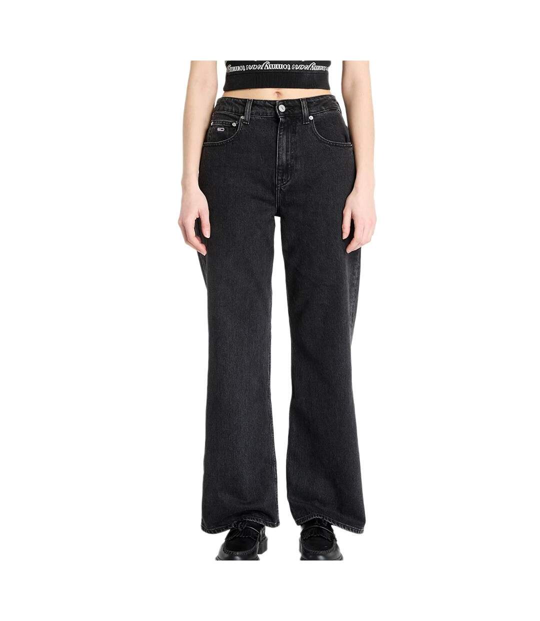 Jean droit femme noir tommy hilfiger ryan-1