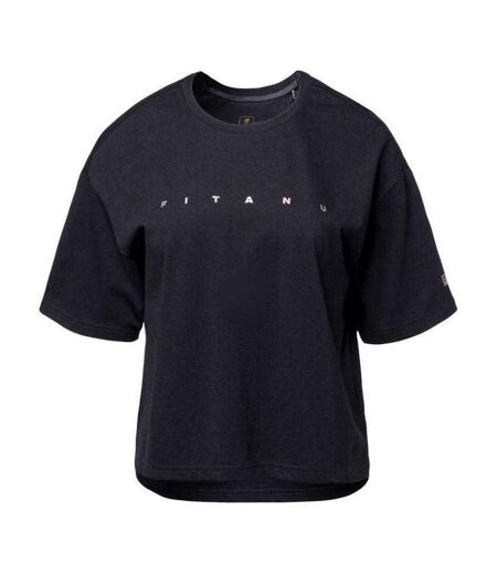 T-shirt Manches Courtes Nari Femme Noir Fitanu