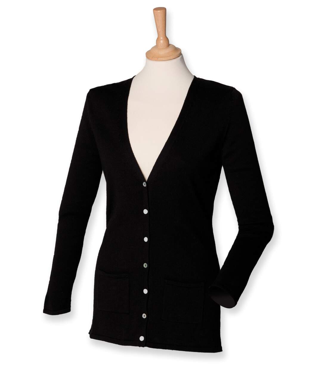 Gilet boutonné cardigan - FEMME - H723 - noir