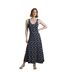 Womens/ladies tivoli printed jersey dress navy blue Weird Fish-4