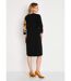 Robe courte droite maille chaude graphique-2