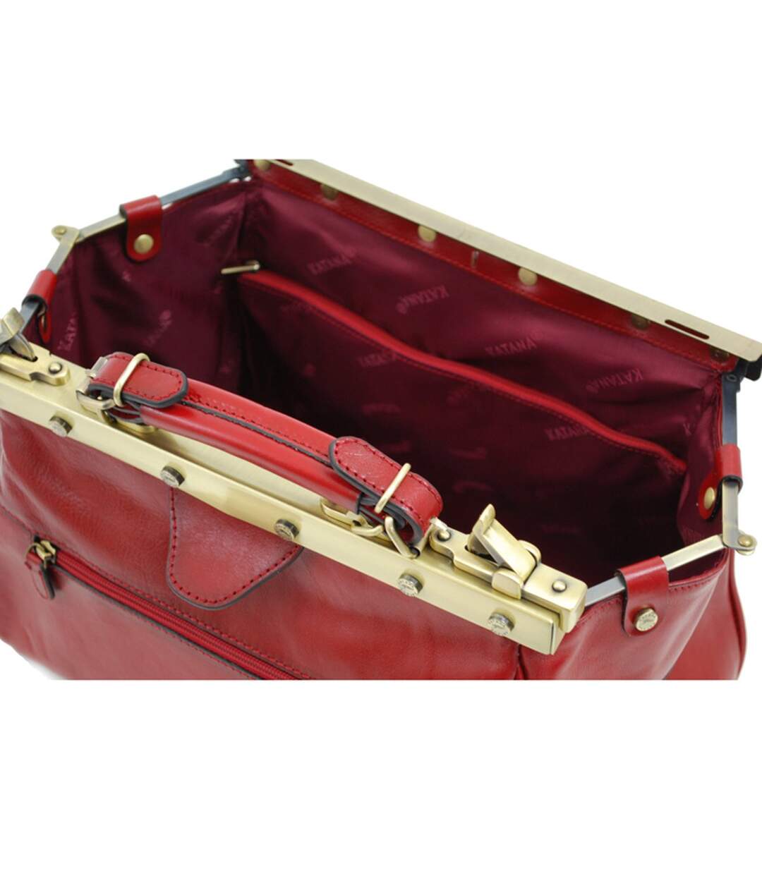 Katana - Sac à main en cuir Doctor Bag - rouge - 6508-5