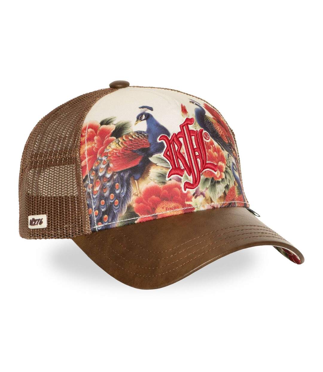 Casquette trucker imprimée filet logo brodé visière simili Kado Rock'n Free Life-4
