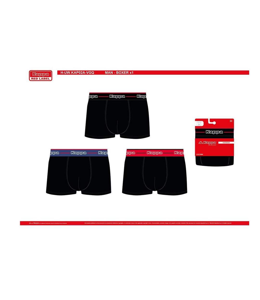 Boxer homme KAPPA Pack de 6 Boxers 0160-4