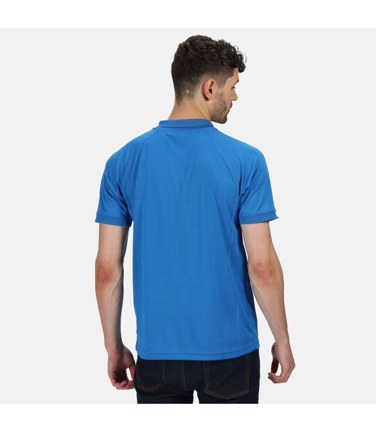 Regatta Hardwear Mens Coolweave Short Sleeve Polo Shirt (Oxford Blue)