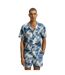 Chemise Manches Courtes Motif/style Floral Homme Bleu Boss-1