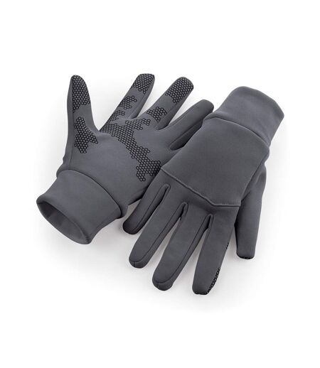 Beechfield Unisex Adult Sports Tech Softshell Gloves (Graphite)