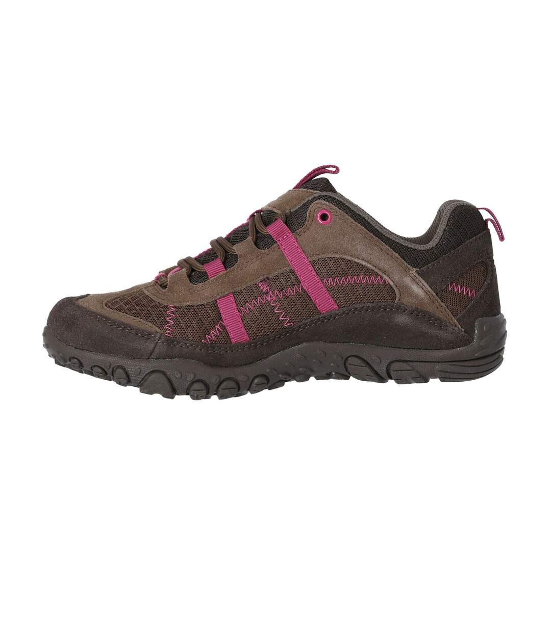 Chaussures De Marche Fell Femme Marron Foncé Rose Trespass-4