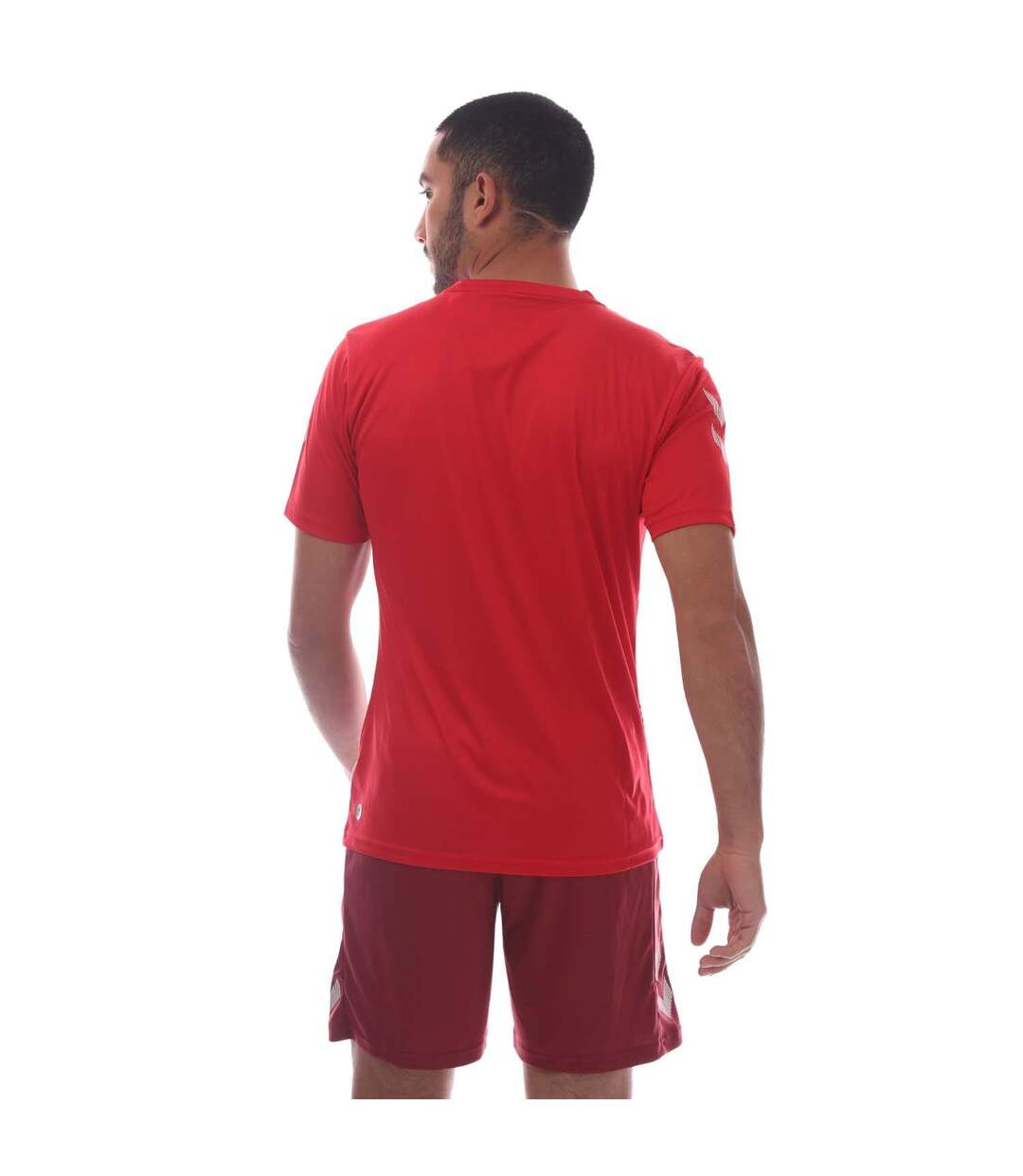 T-shirt Style Rayé Homme Rouge Blanc Hummel-3