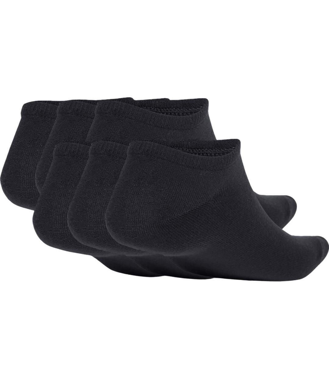 Lot De 6  Socquettes Motif/style Trèfle Femme Noir Adidas-2