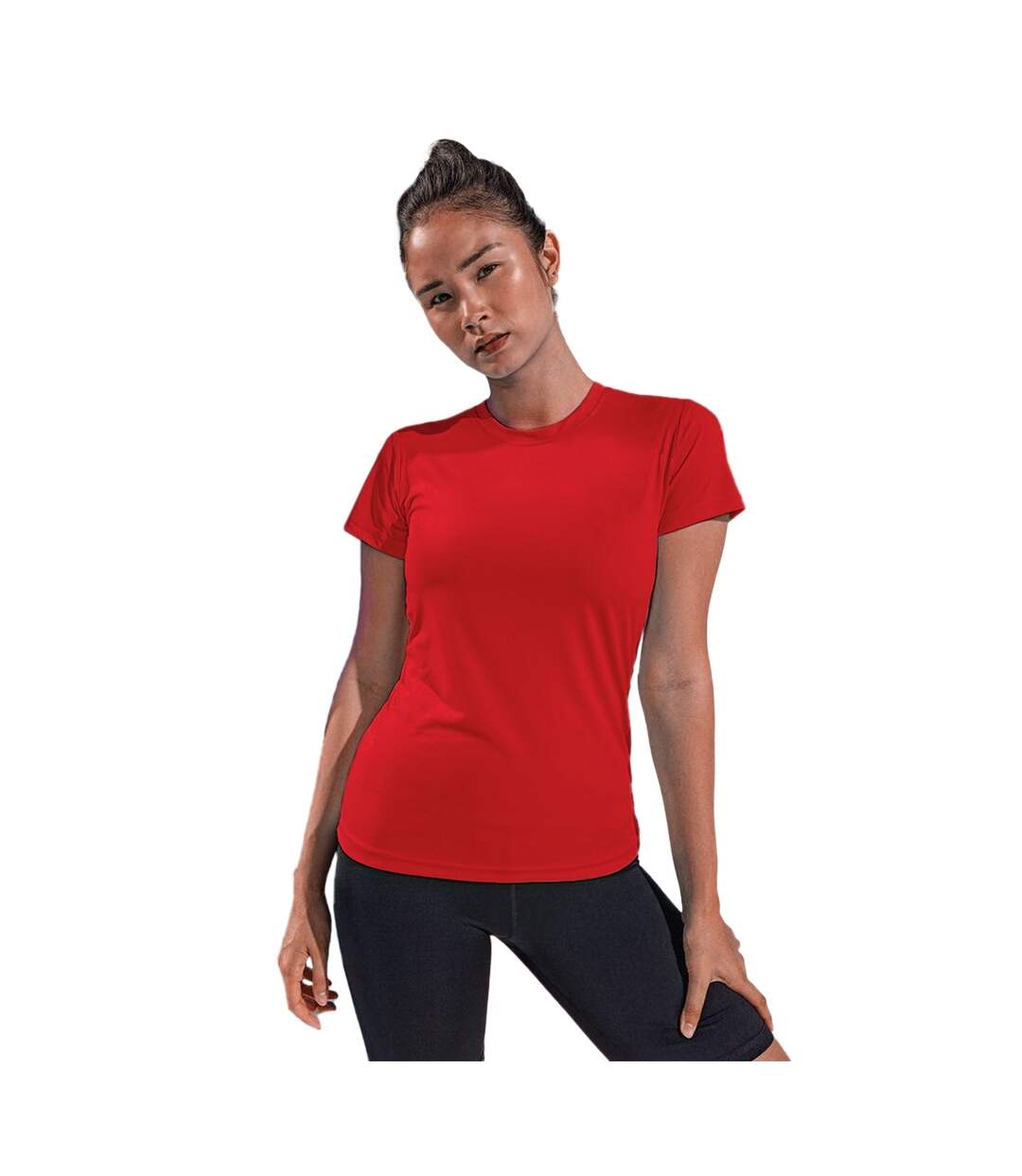 T-shirt sport femme rouge feu Tri Dri