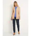 Gilet chiné long bord à bord avec laine-3