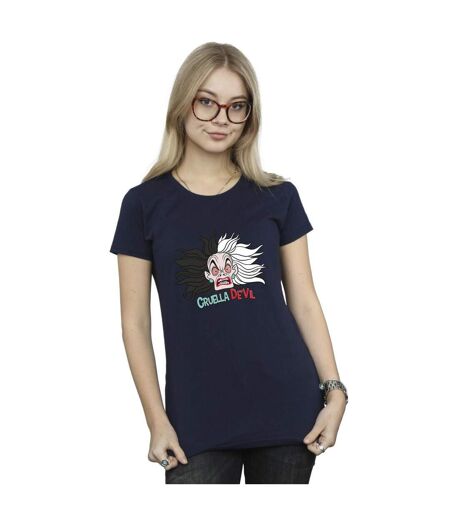 Disney Femme/Les femmes 101 Dalmatians Cruella De Vil Crazy Mum T-Shirt en coton (Bleu marine) - UTBI44550