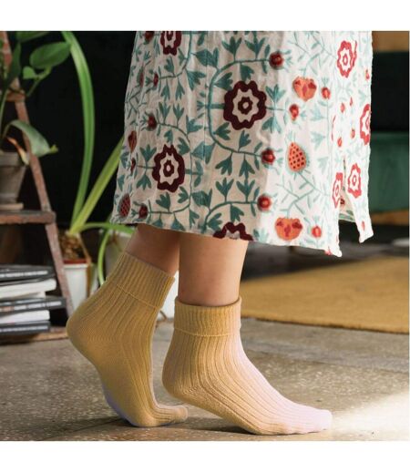 Steven - 3 Paires Femme Chaussettes Laine Mi-mollet Respirant Chaudes