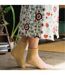 Steven - 3 Paires Femme Chaussettes Laine Mi-mollet Respirant Chaudes-4